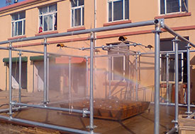 水霧噴頭灑水分布試驗